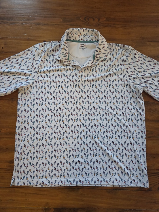 Johnston & Murphy Other - JOHNSTON & MURPHY XC4 COCKTAILS ALL OVER Mens XL‎ Golf Polo Shirt